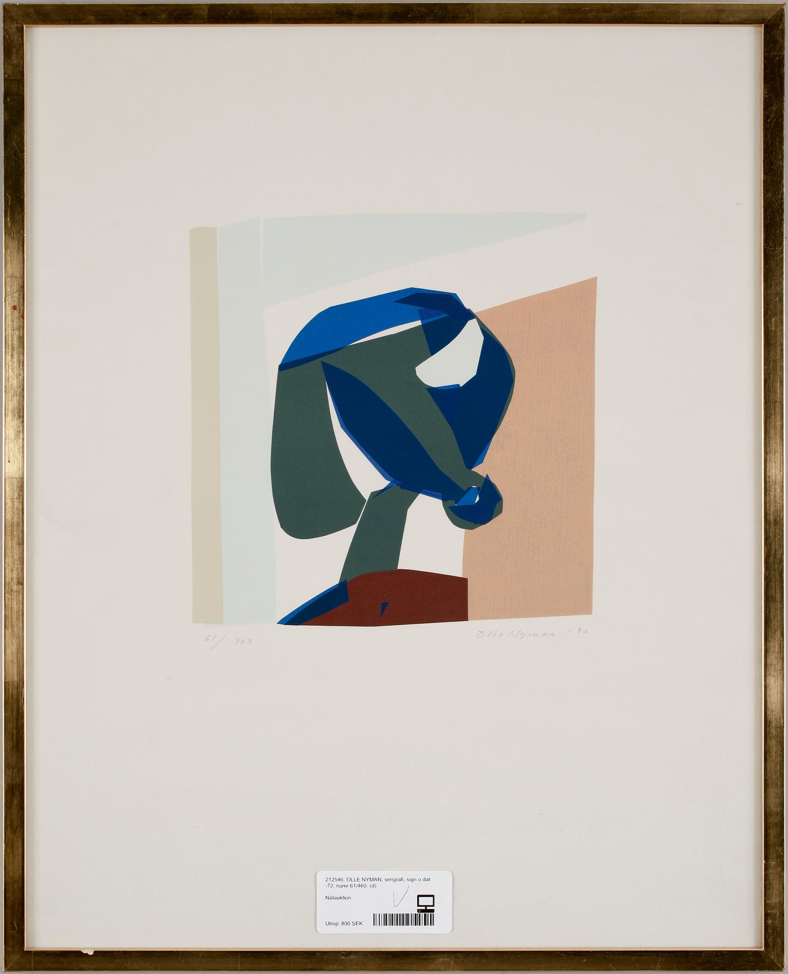 OLLE NYMAN, serigrafi, sign o dat -72, numr 61/460.