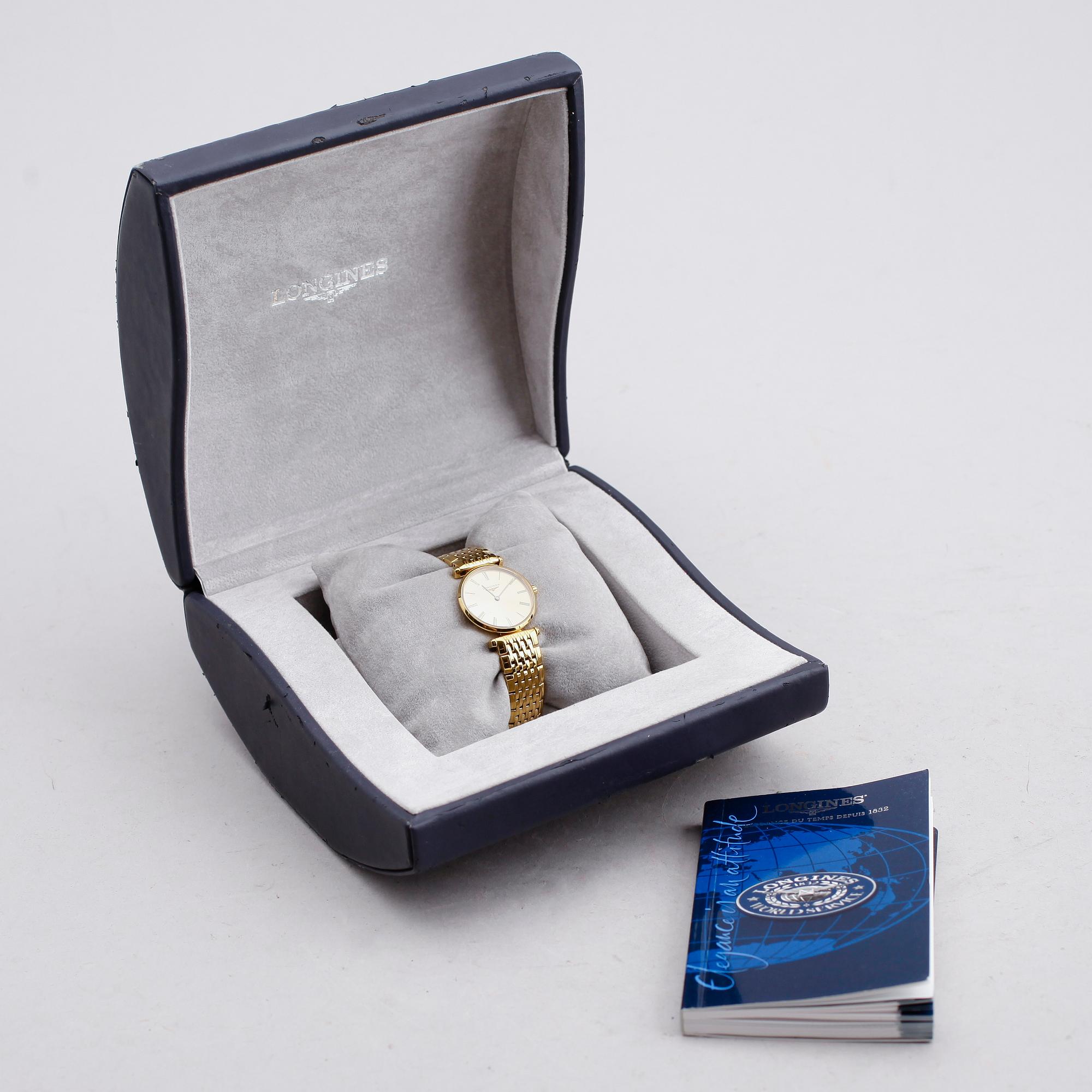ARMBANDSUR, guld på stål, Longines.