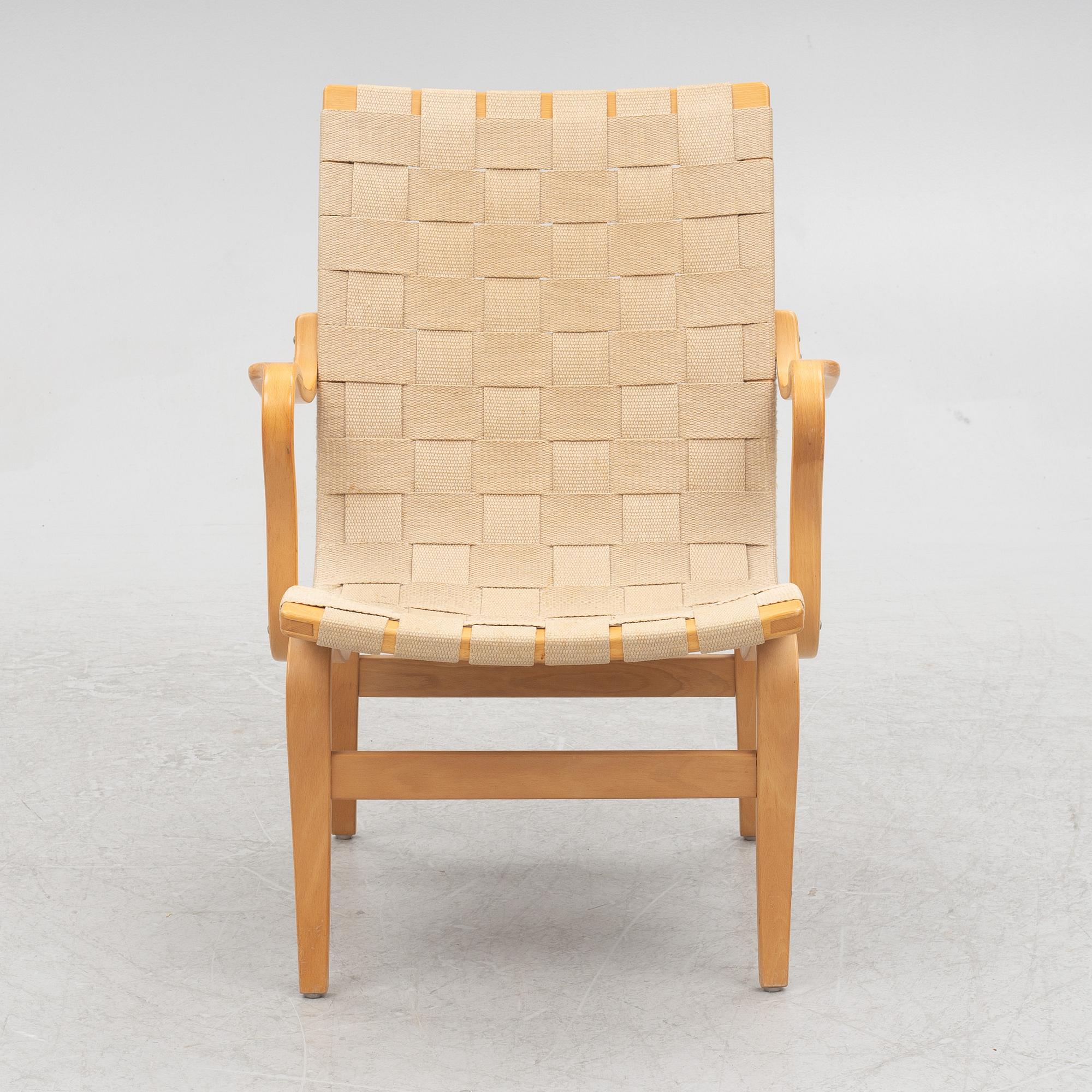 Bruno Mathsson, an armchair, "Eva", Dux, second half of the 20th century.