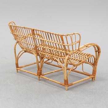 Viggo Boesen, probably, a rattan sofa. Second half of the 20th century.