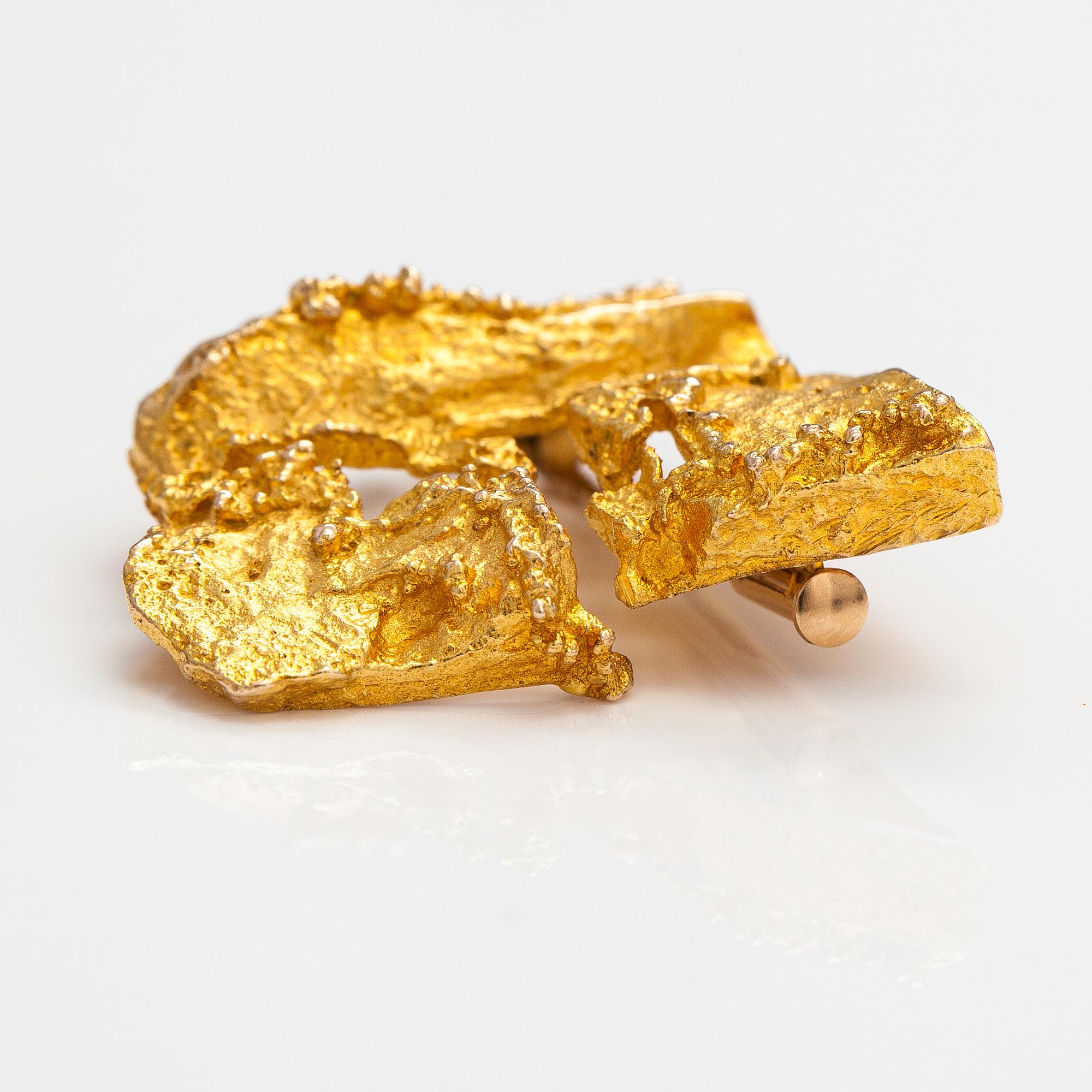 Björn Weckström, Brosch "Dinosaurus", 14K guld. Lapponia 1972.