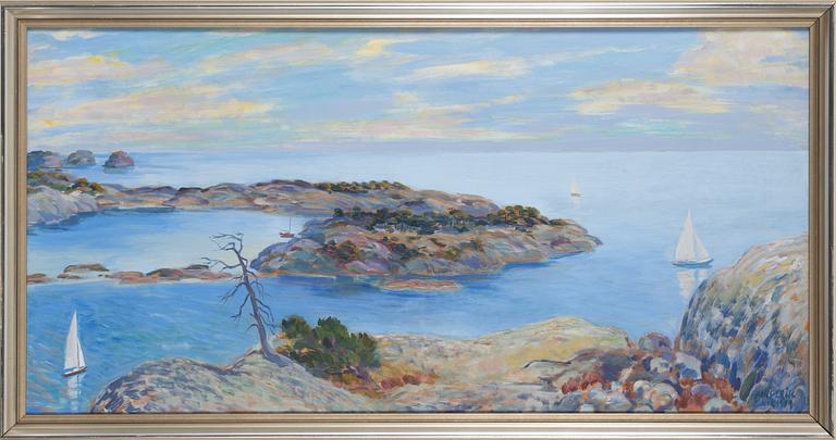 Hans-Erik Eriksson, oil on panel, signed.