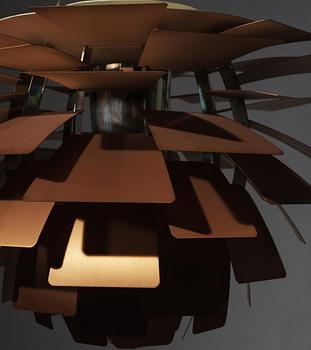 A Poul Henningsen copper 'Artichoke' ceiling lamp, Louis Poulsen, Denmark.