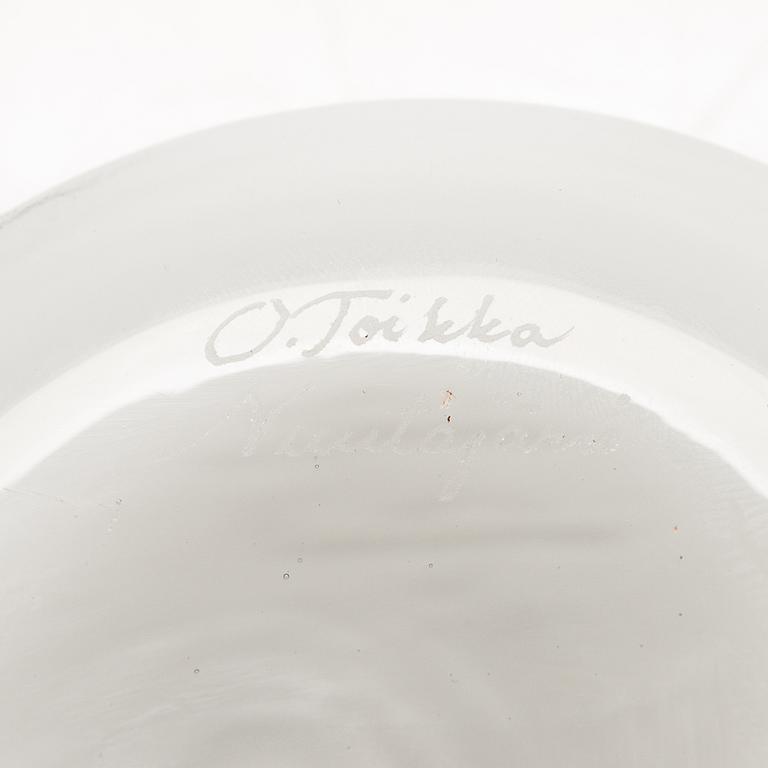 Oiva Toikka, glasfågel, signerad O. Toikka Nuutajärvi.