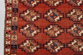 A rug, antique Turkmen, ca 204-206 x 124 cm.