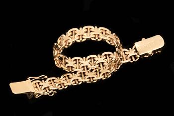 ARMLÄNK, 18 k guld, Stockholms Ädelsmide, Solna, 1959. Vikt ca 32g.