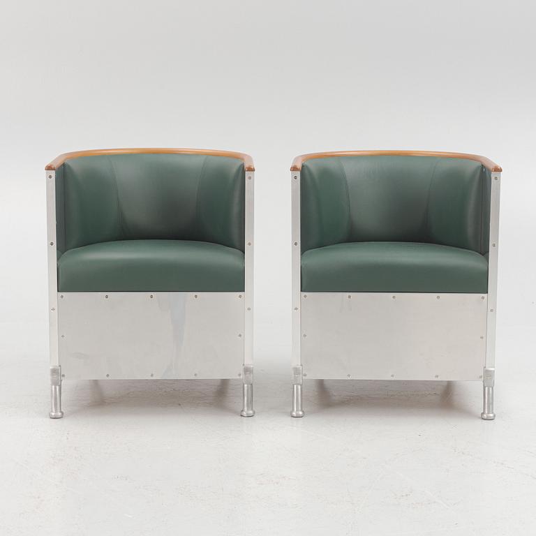 Mats Theselius, a pair of 'Aluminium Chair' armchairs, Källemo.