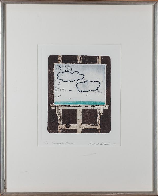 LISBET LUND (LUND-SCHWELA), färgetsning, signerad, numrerad 10/10 och daterad -79.