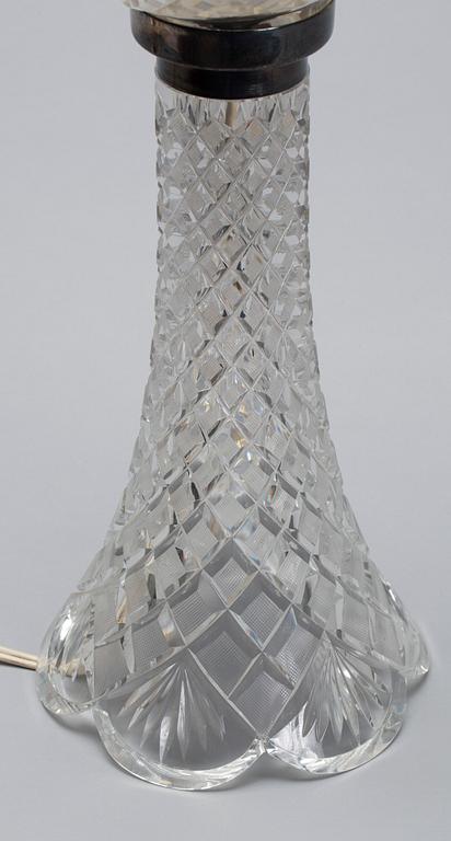 BORDSLAMPA, glas, Kosta, 1900-talets första hälft.
