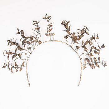 Diadem, silver, known as "silver wedding diadem", late 19th century.
