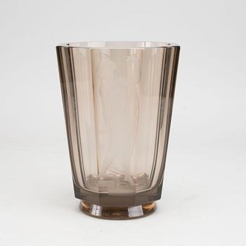 A Simon Gate glass Orrefors vase.