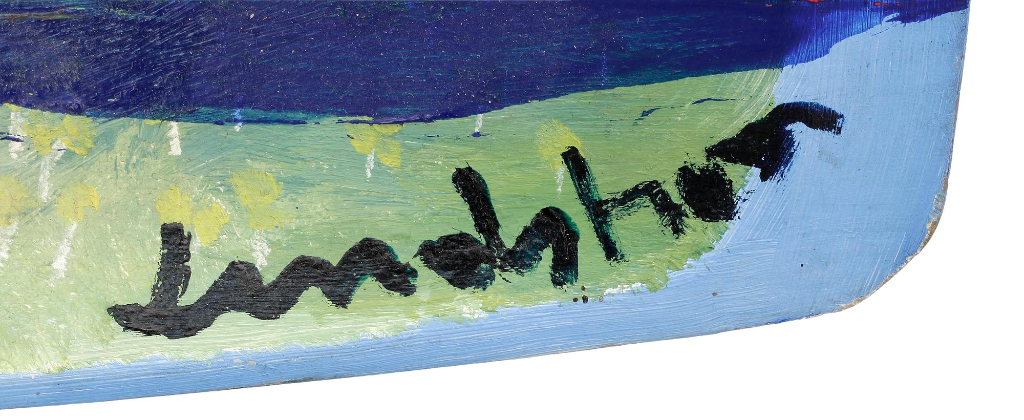 BENGT LINDSTRÖM, bemålat trätråg. Sign.