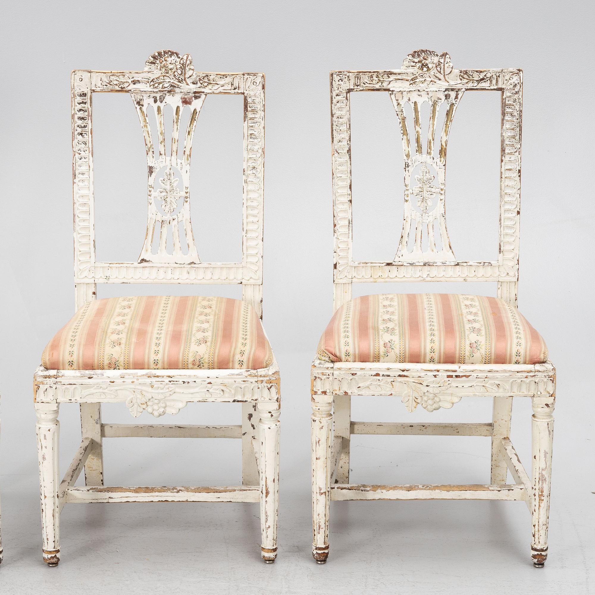 Stolar, 4 st, Lindome, 1700-talets slut, Sengustavianska.