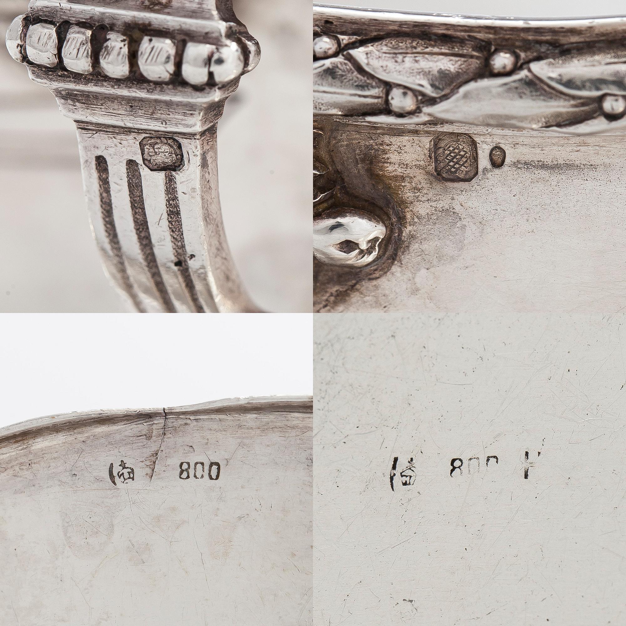 A pair of Boin-Taburet silver sauceboats, Paris 1870s-90s.