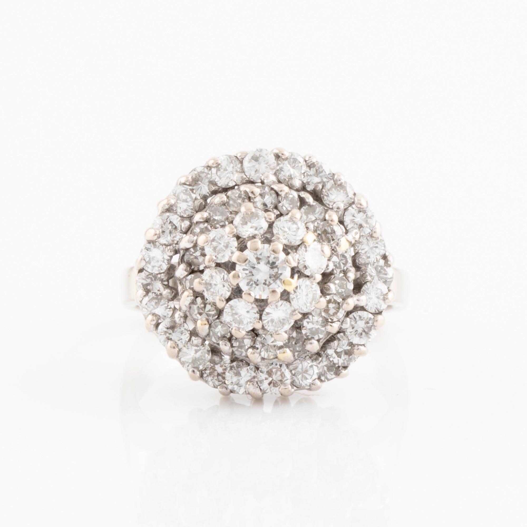 Brilliant cut diamond ring.