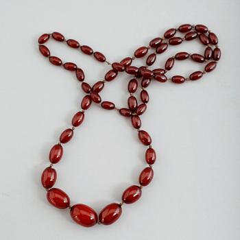 COLLIER, bärnsten, 1900-talets första hälft.