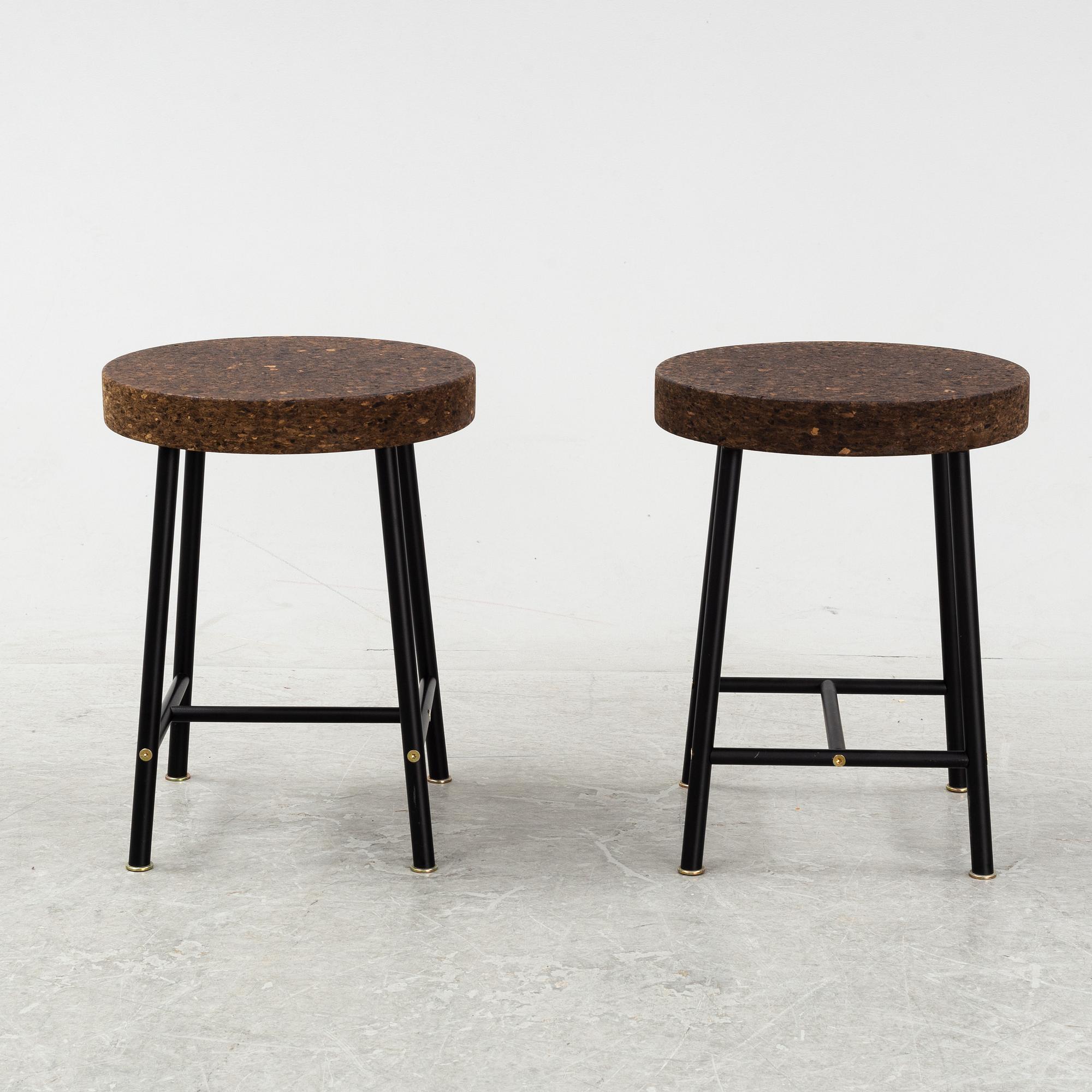 Ilse Crawford, a pair of 'Sinnerlig' cork stools for IKEA.