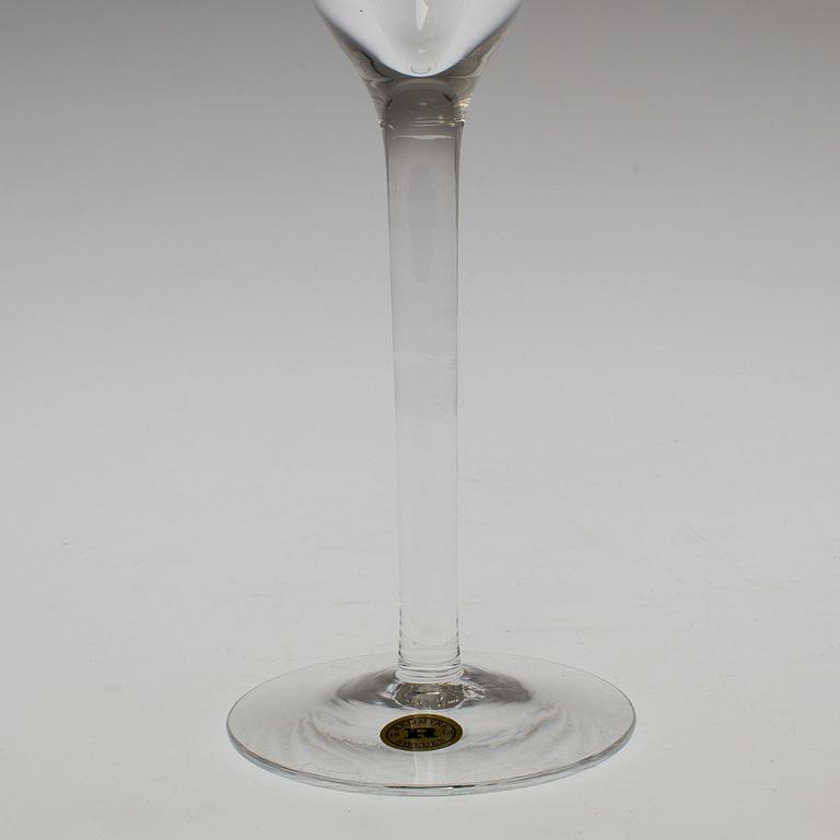 A set of twelve 'Operakällaren' champagne glasses by Reijmyre Glasbruk.