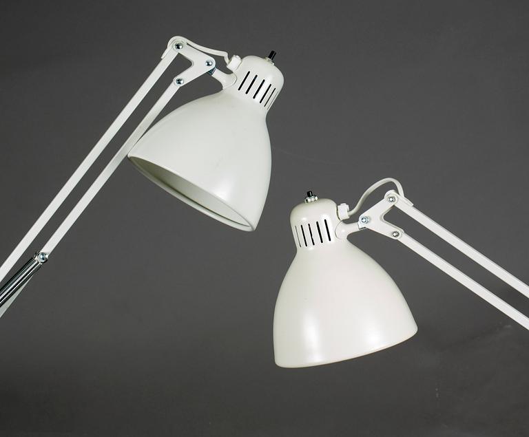 BORDSLAMPOR, ett par,  "L1", Jac Jacobsen, Luxo. 1900-talets andra hälft.