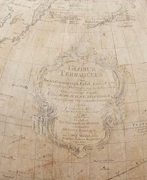 A Swedish Terrestial Globe by Åkerman 1760/Akrel 1790.