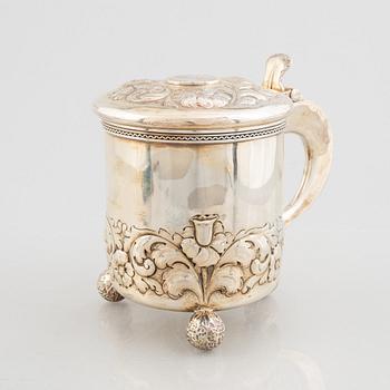 A Swedish silver tankard, mark of GH Markenius, Stockholm 1941.