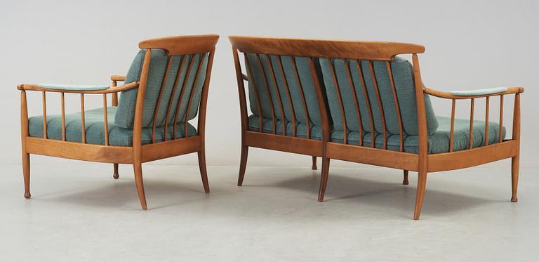 FÅTÖLJ samt SOFFA,  "Skrindan", Kerstin Hörlin-Holmquist.