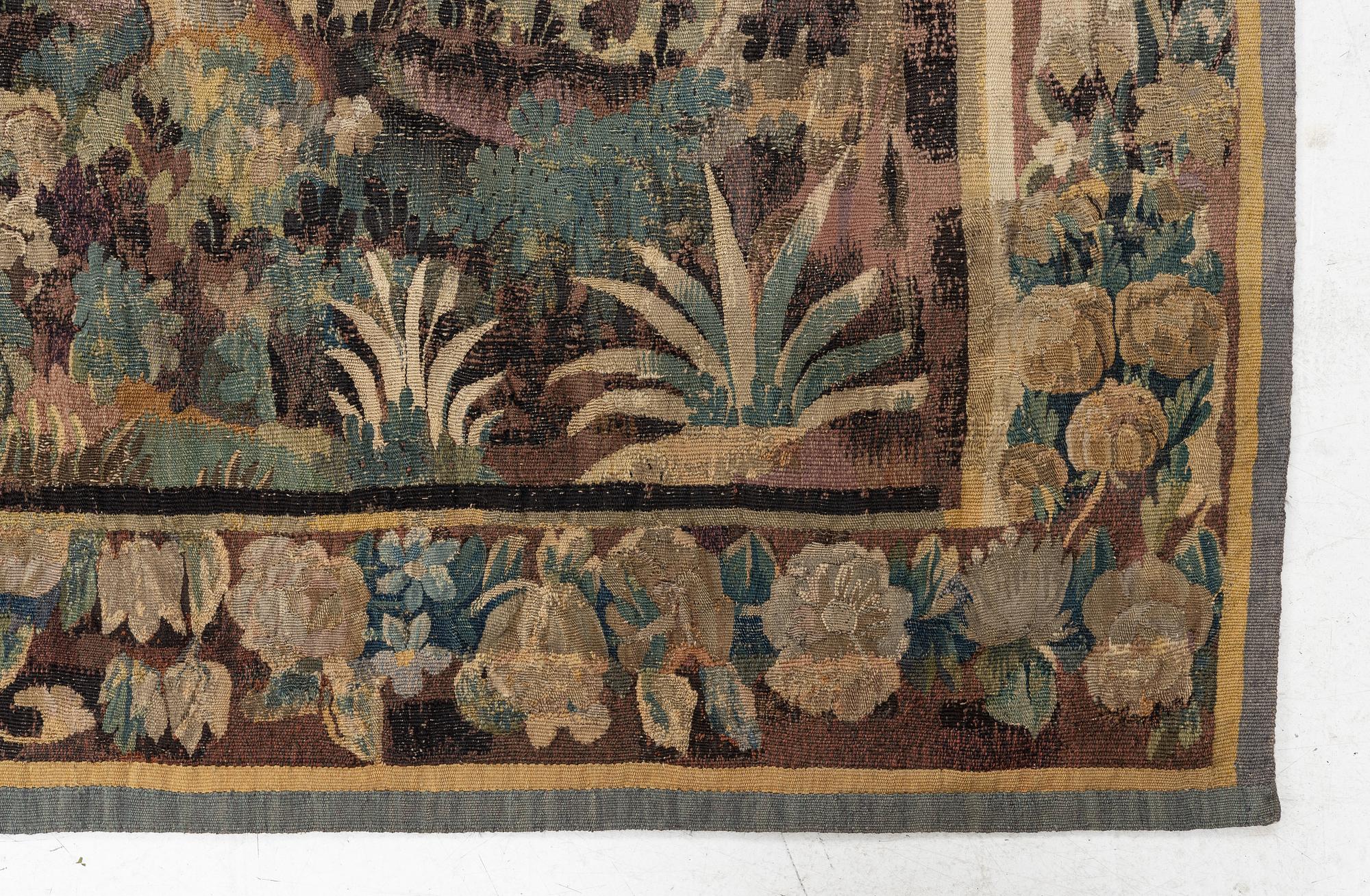 A flemish 'verdur' tapestry, c. 282 x 321 cm, 18 th century.