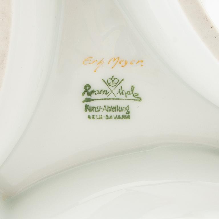 Urn with lid Empire style Rosenthal mid-20th century porcelain.