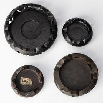 A group of Chinese wooden stands, late Qing dynasty and 21st century.