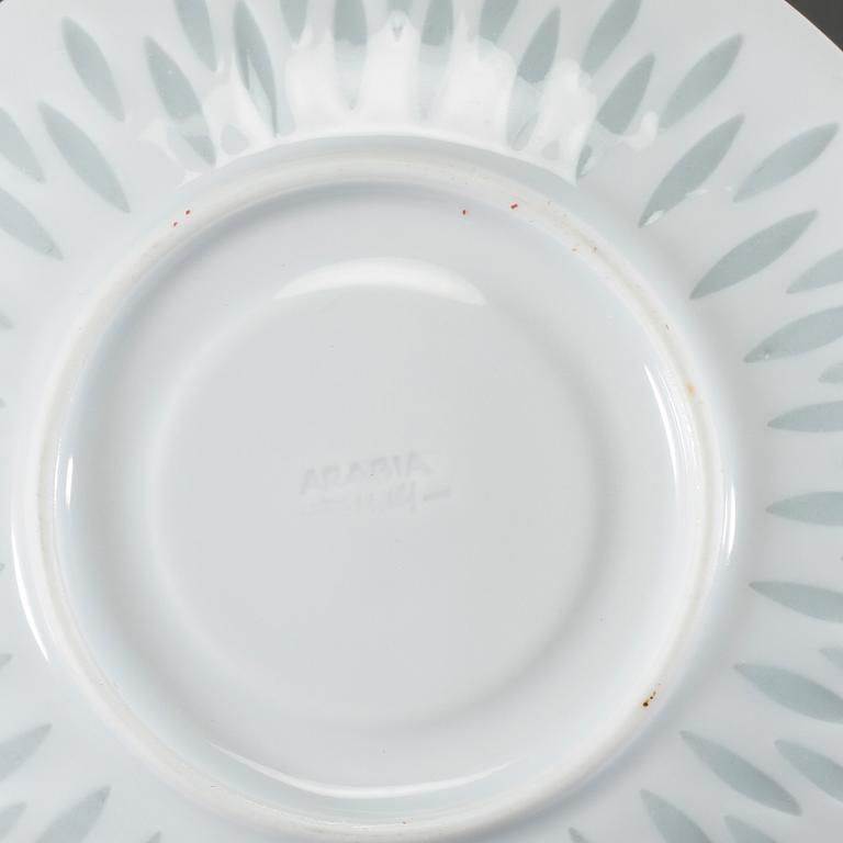 TEKOPPAR, 8 st, risporslin, Friedl Holzer-Kjellberg, Arabia, Finland, 1900-talets mitt.