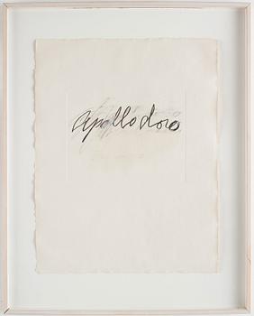 Cy Twombly, "Apollodoro" from "Six Latin Writers and Poets".