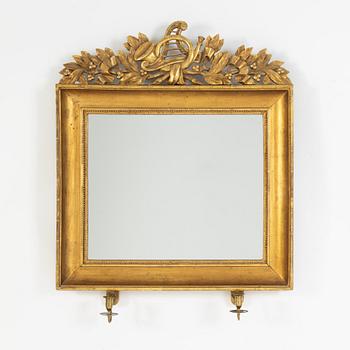 A gilt-wood mirror sconce, second half of the 19th century.