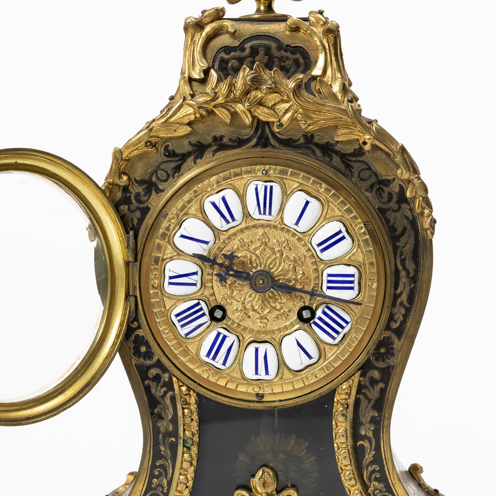 A rococo-style bracket clock, France, late 19th century.