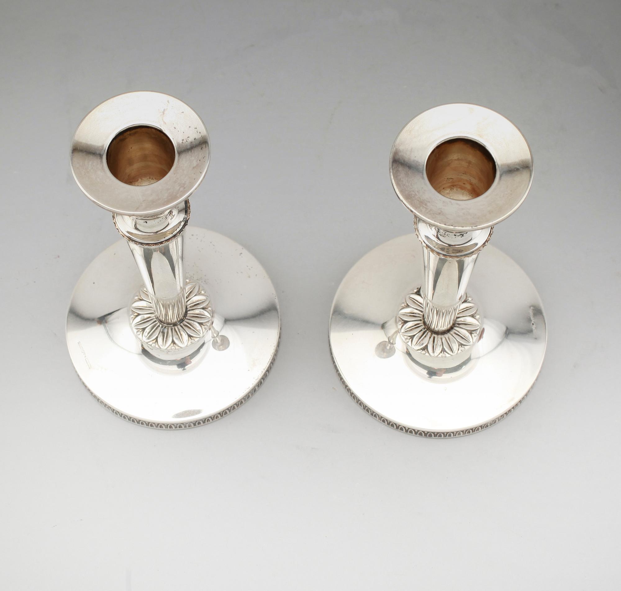 LJUSSTAKAR, 1 par, silver, Ceson, Göteborg 1995.