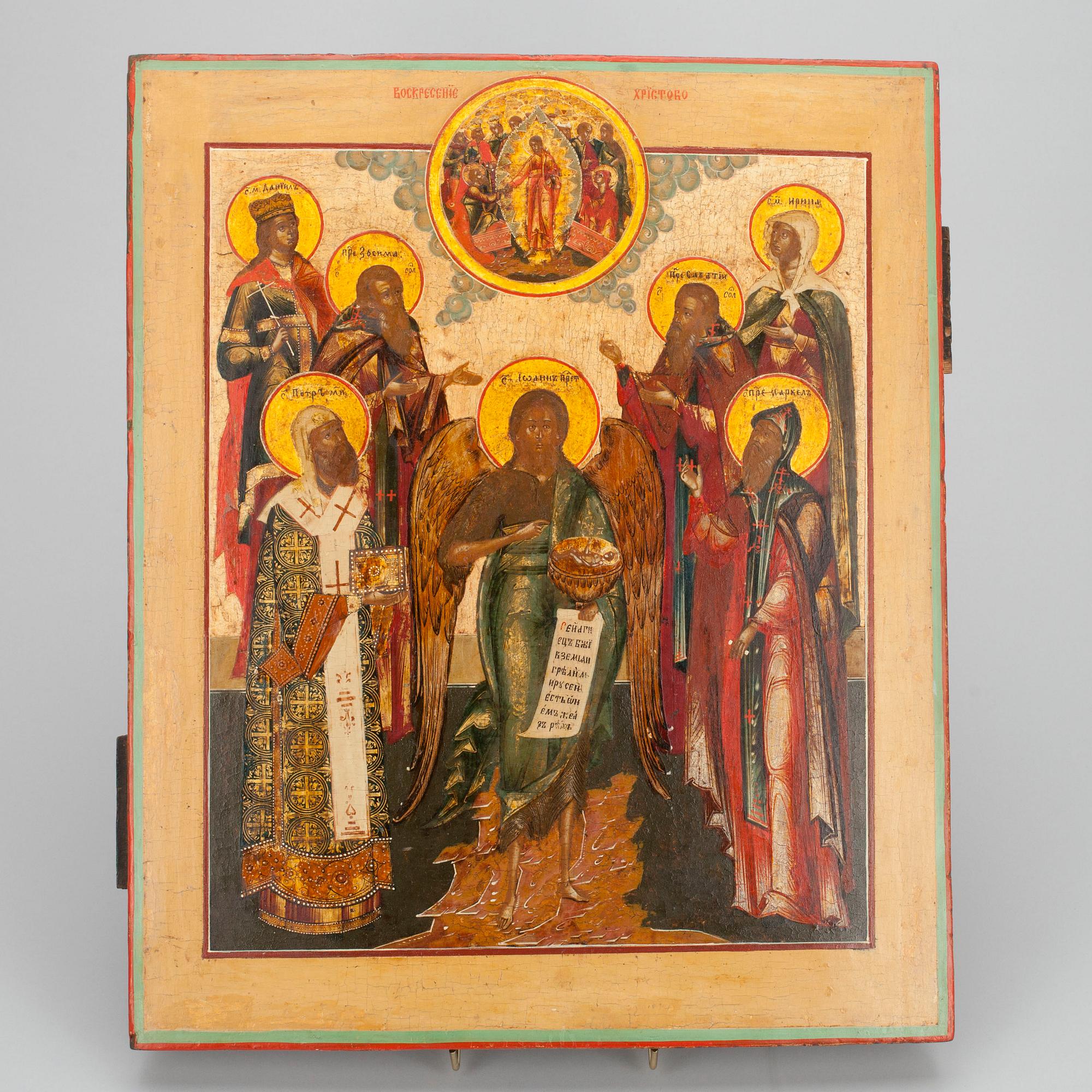 IKON, tempera på pannå, Ryssland 1850-talet, Povolzhye.