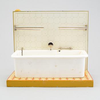 A tinplate bathroom by Märklin, Germany, 1910/20s.