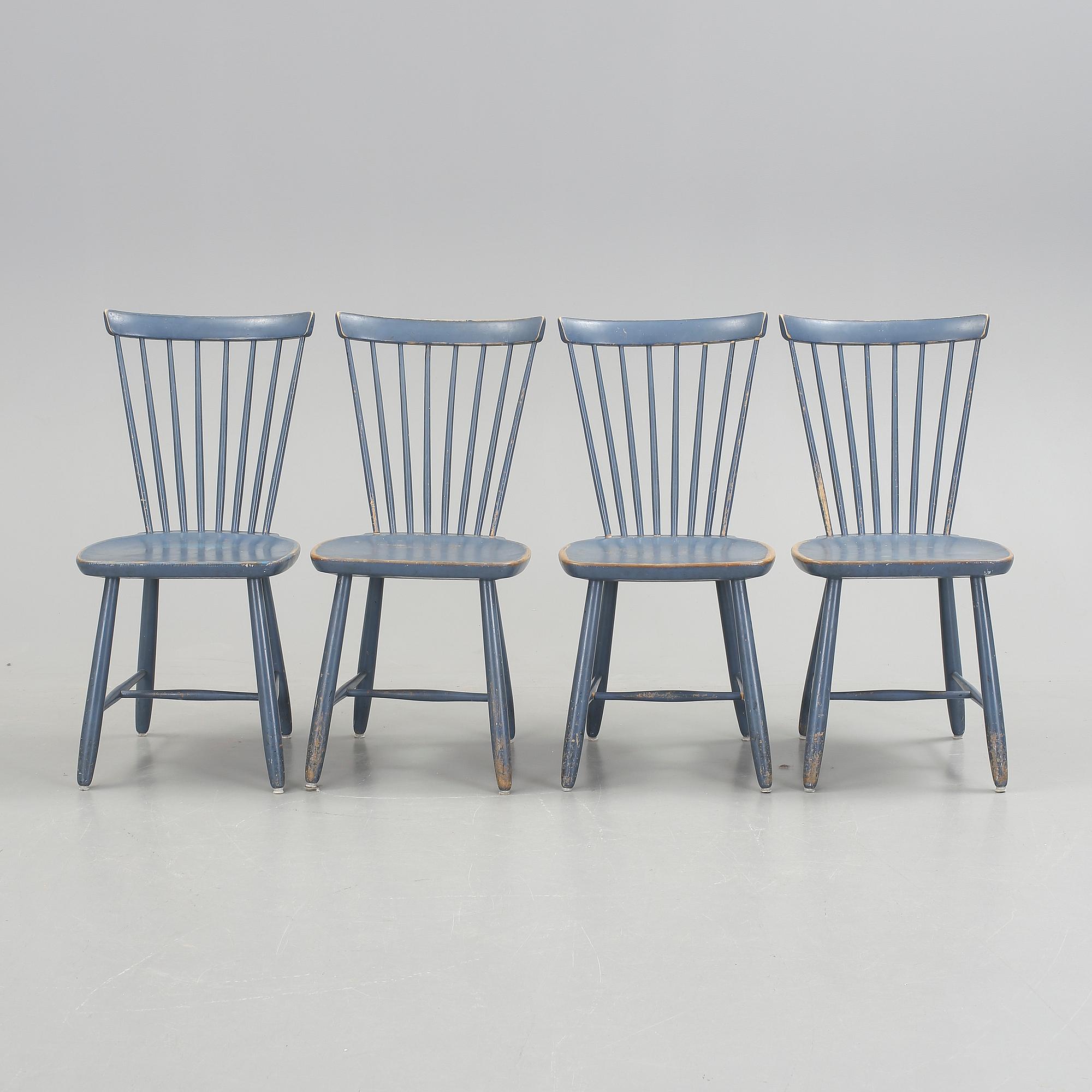 STOLAR, 4 st, "Lilla Åland", Carl Malmsten, 1900-talets andra hälft.