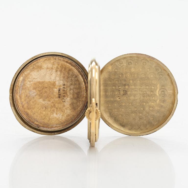 Taskukello, H. Moser & Cie, 49 mm, 14K kultaa,