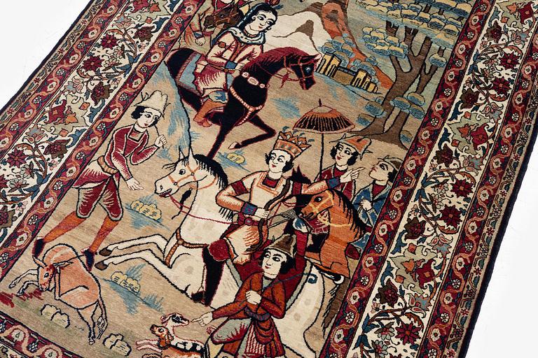 Matta, antik Kirman Laver, södra Persien, ca 210 x 136 cm.