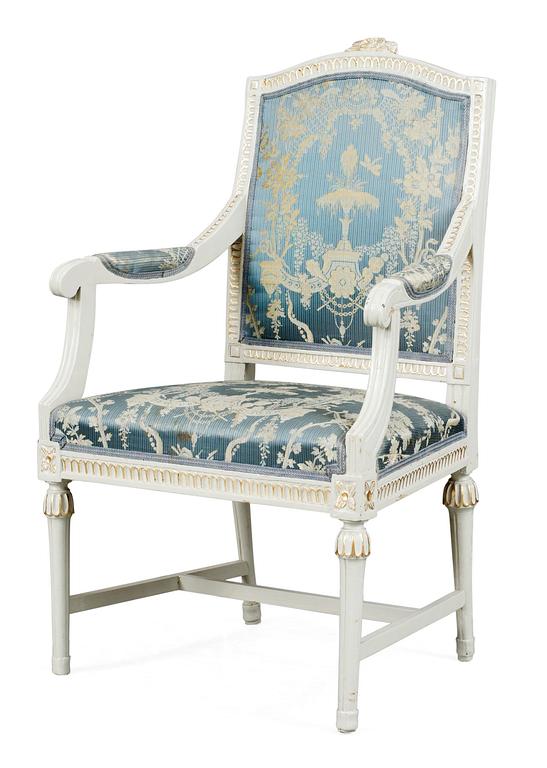 A Gustavian armchair.