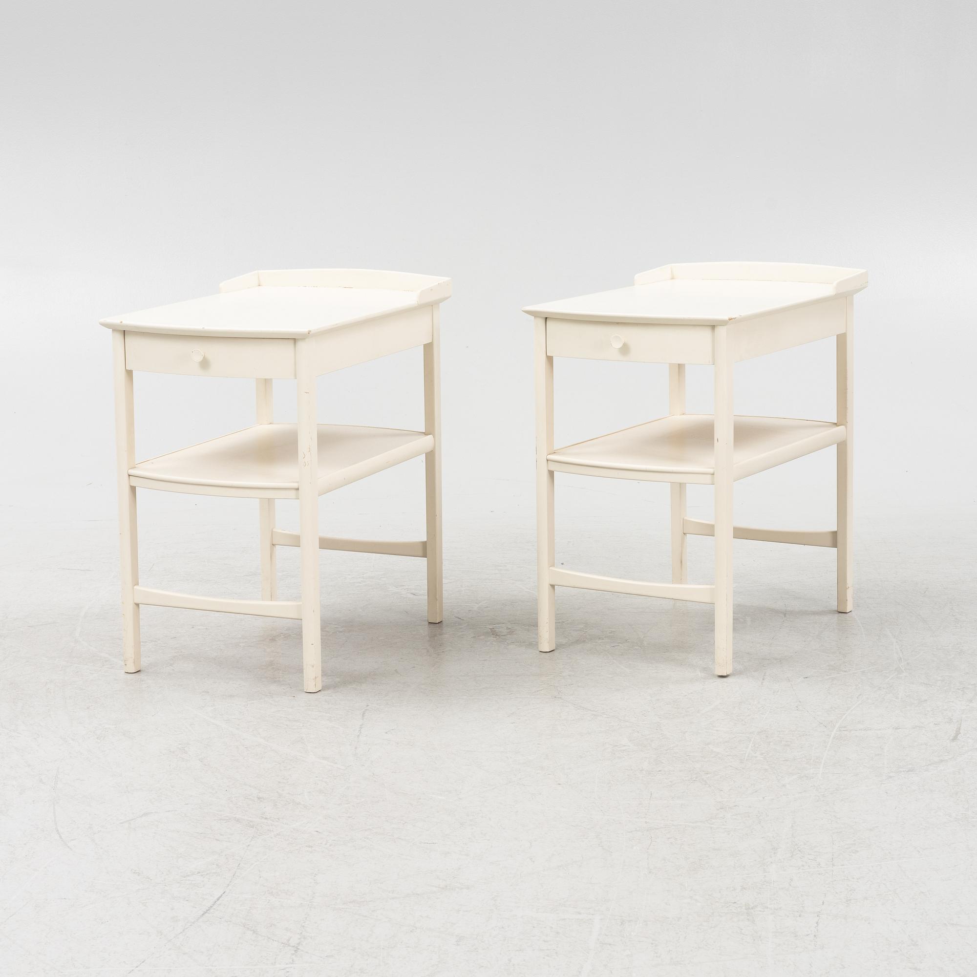 Carl Malmsten, sängbord, ett par, "Birgitta", Bodafors, 1900-talets andra hälft.