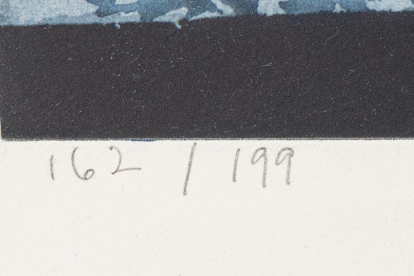 Lars Lerin, "Mellan husen-bilder från Lofoten", bibliophile edition with a colour lithograph "Tre Måsar".