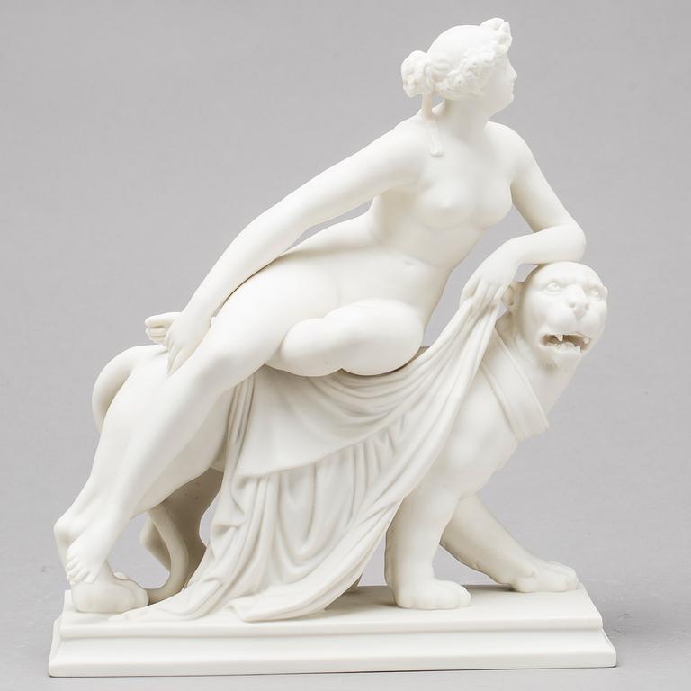 A PARIAN FIGURIN "ARIADNE" AFTER J H DANECKER GUSTAVSBERG 1926. SWEDEN.