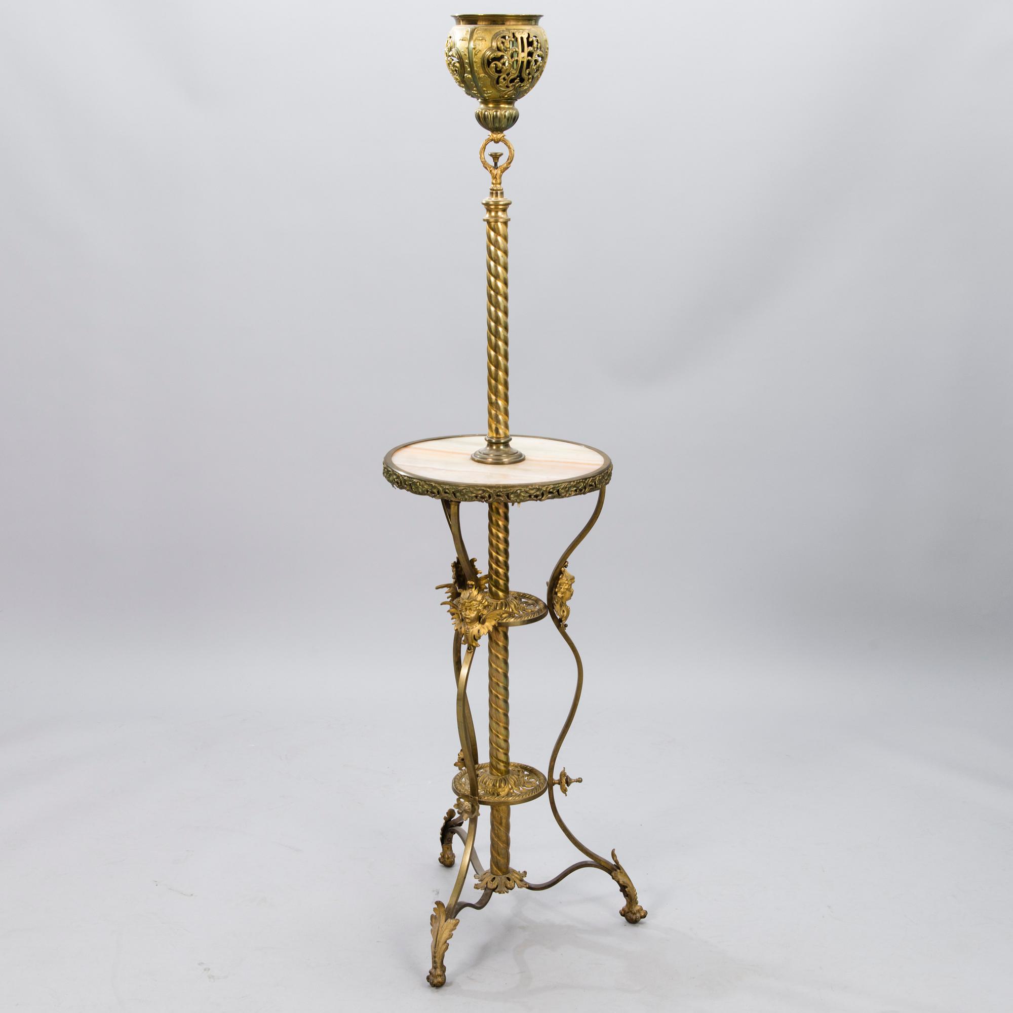 A late 19th century floor lamp.