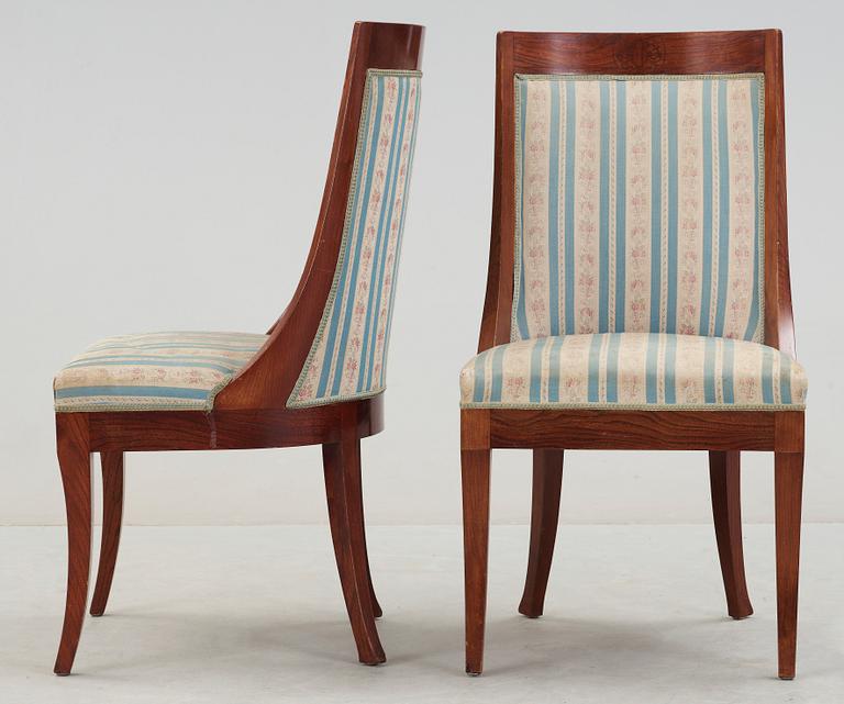 STOLAR, ett par, Karl Johan-stil, 1900-talets första hälft.