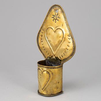 SKEDHÅLLARE, mässing, 1800-tal.