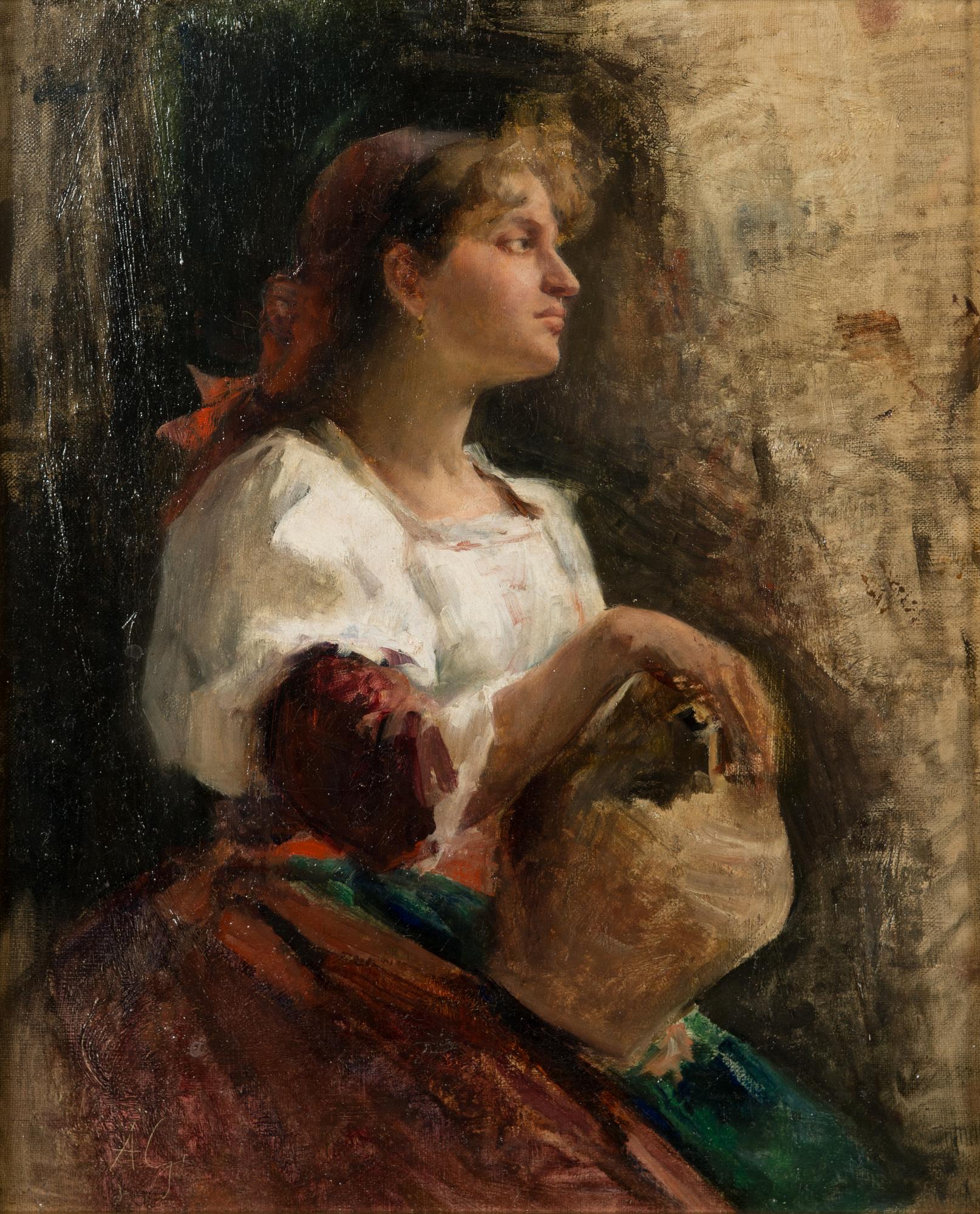 Akseli Gallen-Kallela, "Italiensk flicka".