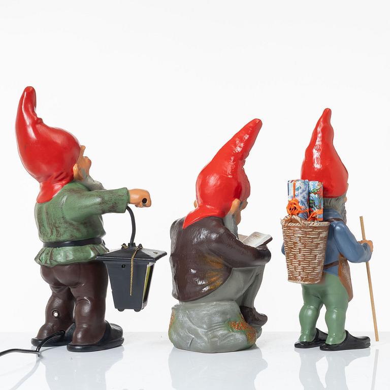 Tomtar, 3 st, Tyskland, 1900-talets mitt/andra hälft.