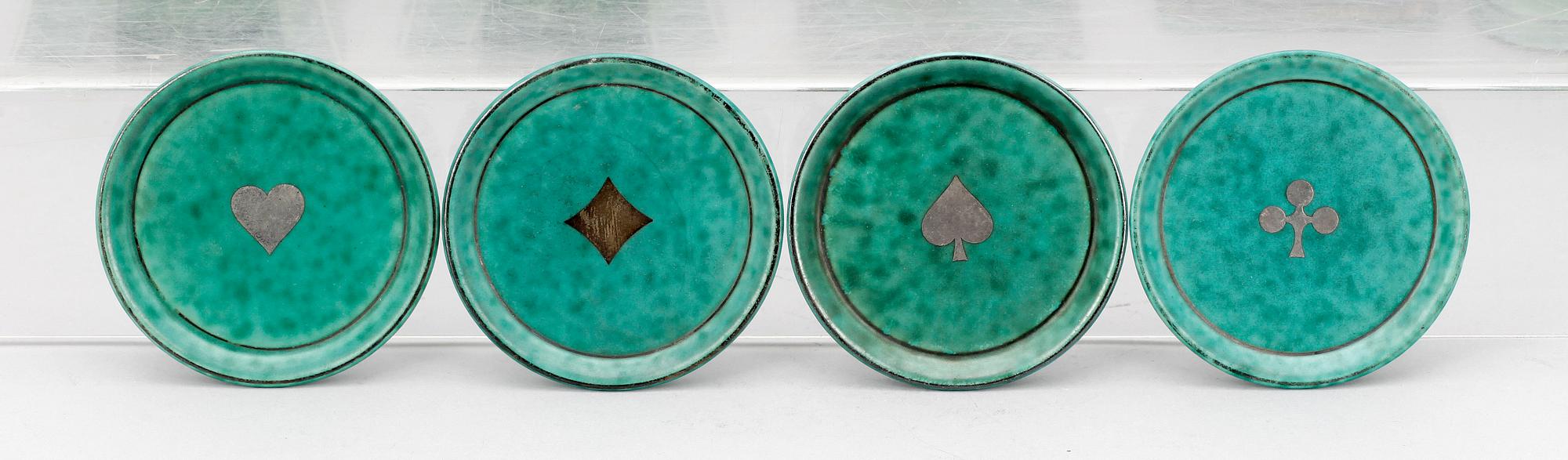 PARTI ARGENTA, 9 delar, stengods, Wilhelm Kåge, Gustavsberg.