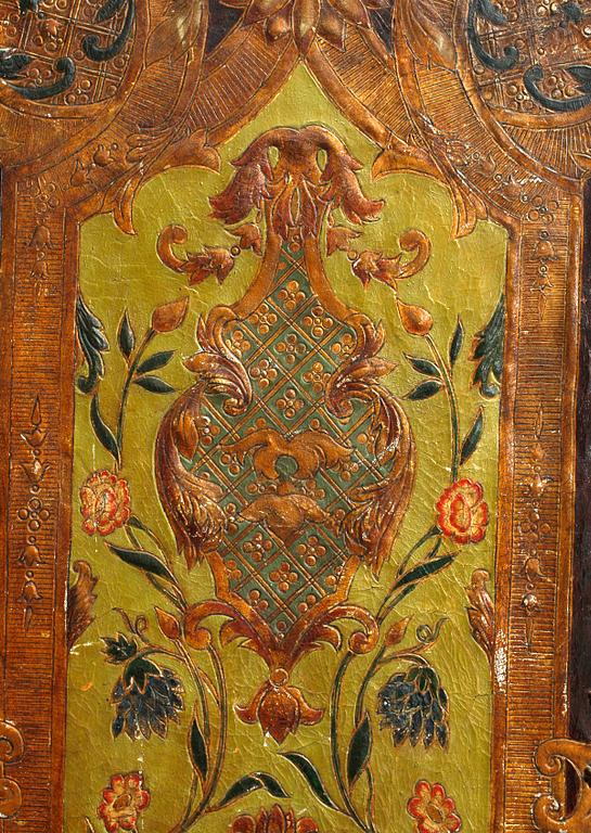 GYLLENLÄDER, 3 st. 1700-tal. Nordeuropa.